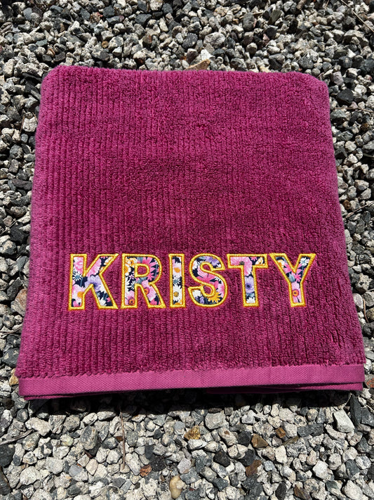 Personalised Name Bath Towel